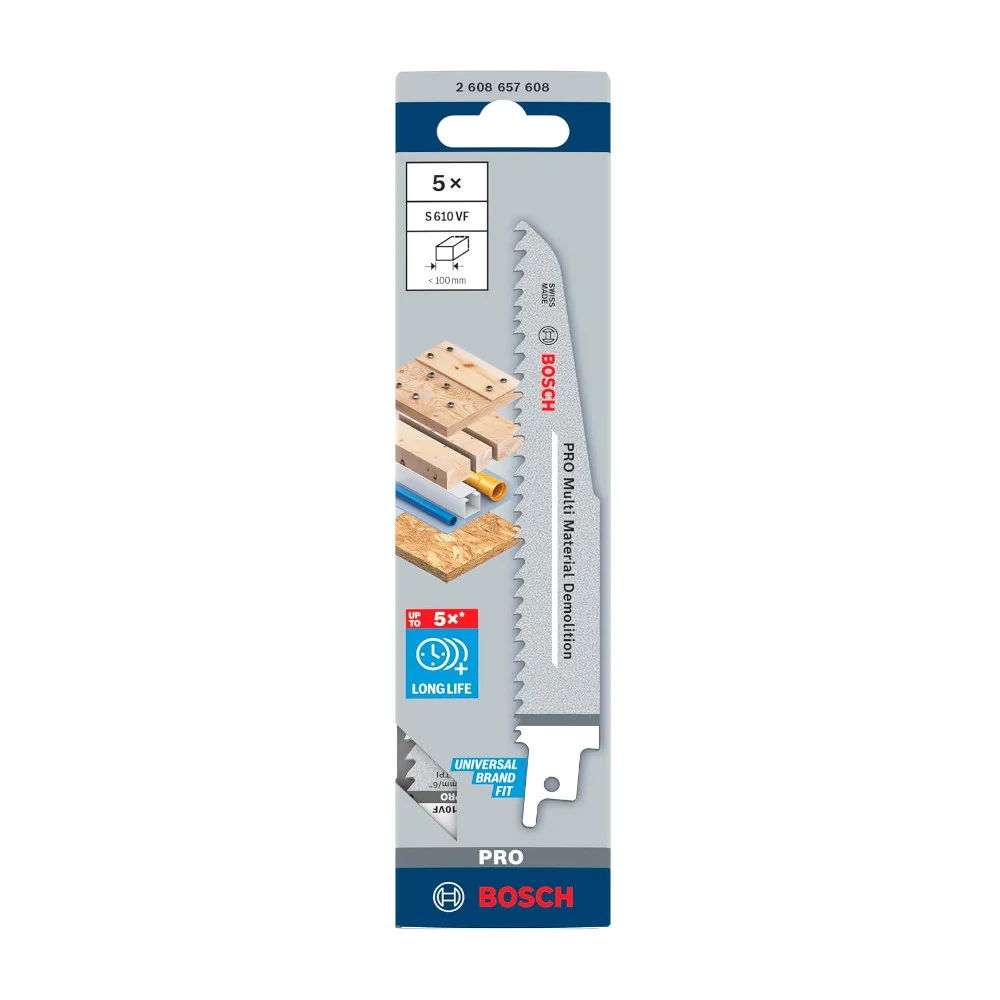 Lâmina Serra Sabre Bosch S 610 VF Heavy Wood Metal