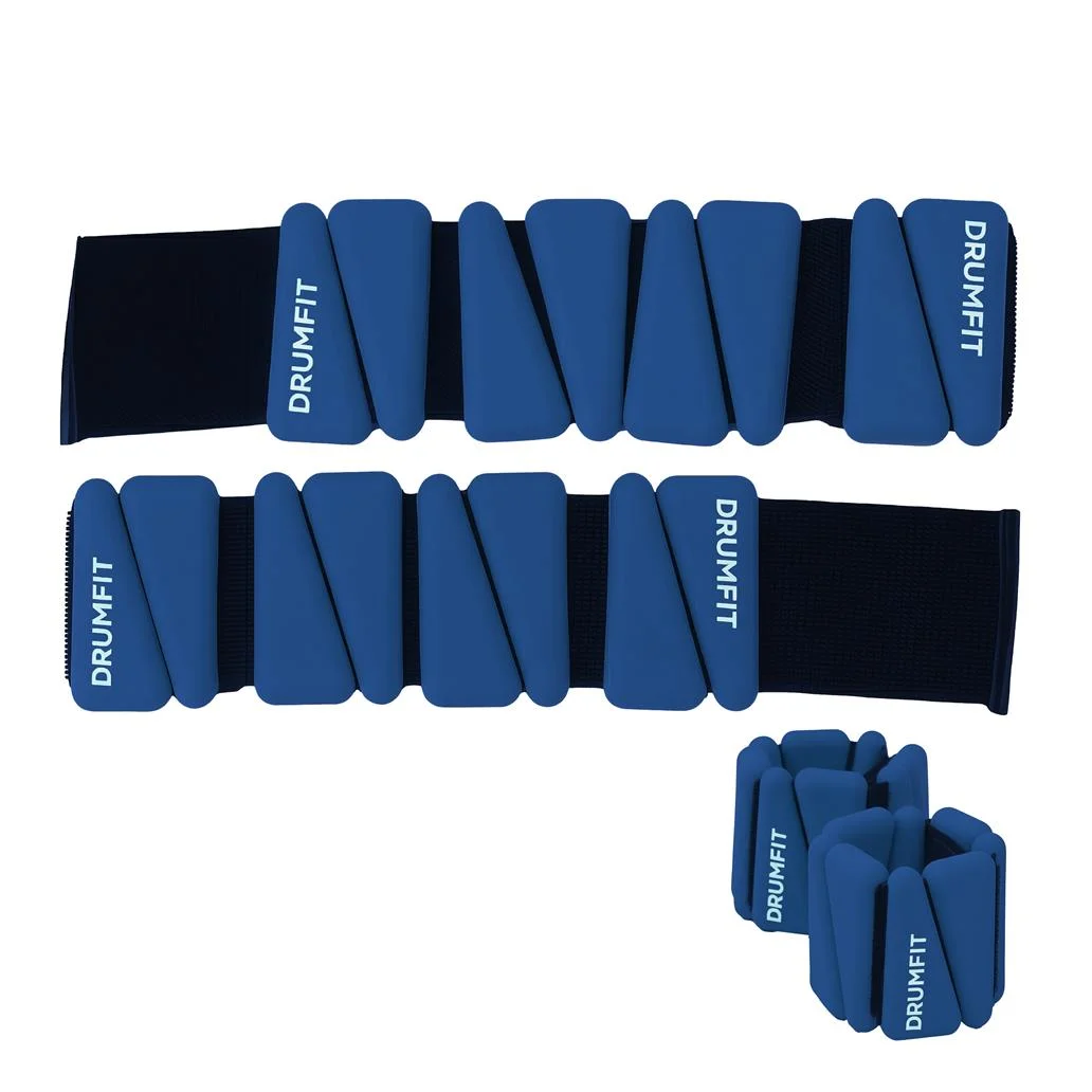 Conjunto Pesos Tornozelo Drumfit AnkelBell Silicone 1Kgx2