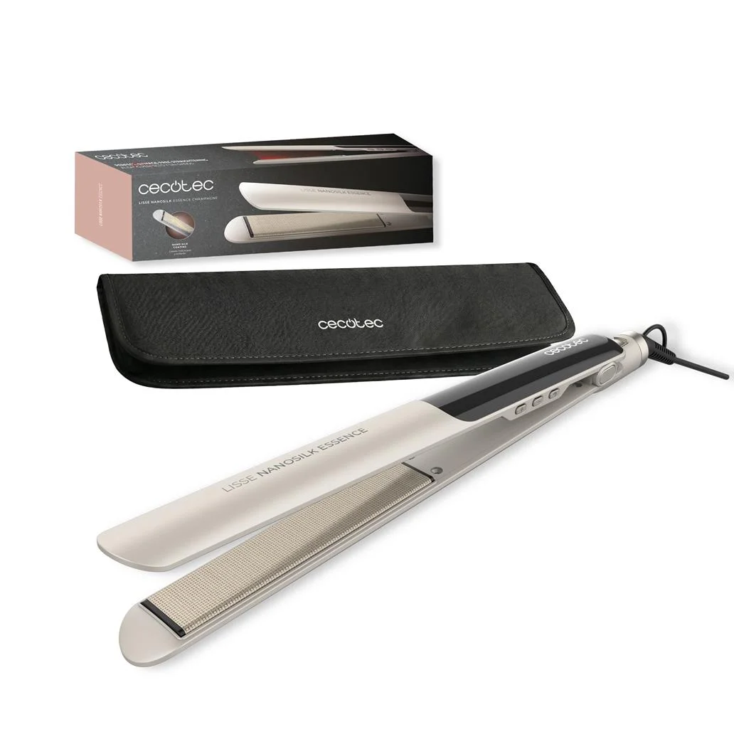 Prancha alisadora Lisse NanoSilk Essence Champagne CECOTEC