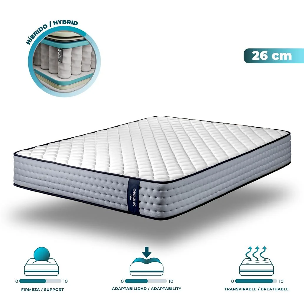 Colchão Flow 6700 Hybrid 140x200x26cm CECOTEC