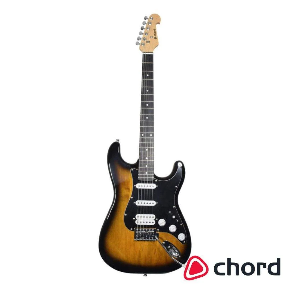 Guitarra elétrica pickups h-s-s tobacco sunburst chord