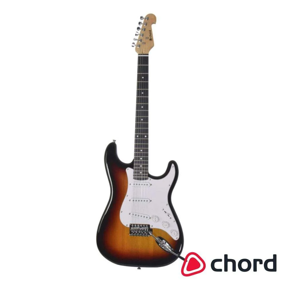 Guitarra elétrica 3 pickups single coil sunburst chord
