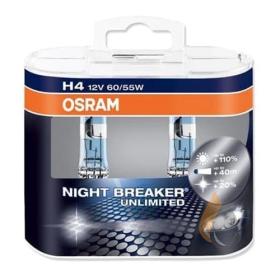 OSRAM 64193 H4 Duo Night Breaker Unlimited 12V 60/55W P43