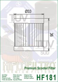 Filtro de óleo - HIFLO HF181