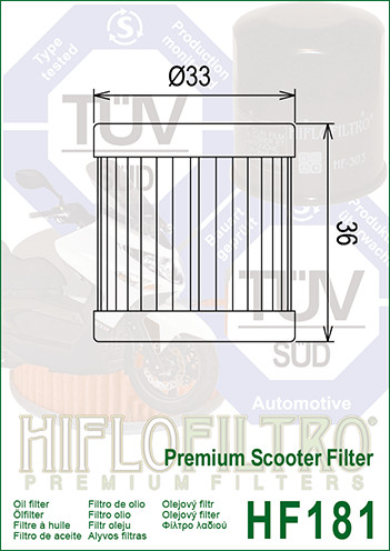 Filtro de óleo - HIFLO HF181