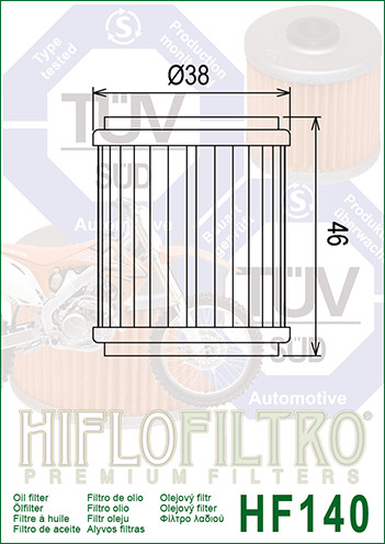 Filtro de óleo - HIFLO HF140