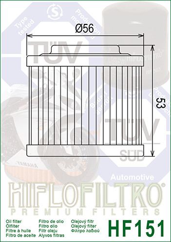 Filtro de óleo - HIFLO HF151