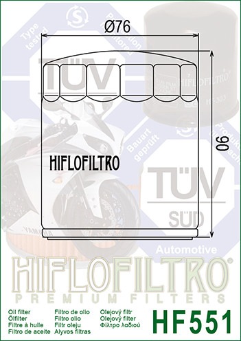 Filtro de óleo - HIFLO HF551