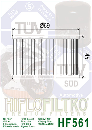Filtro de óleo - HIFLO HF561