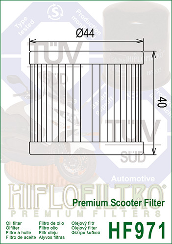 Filtro de óleo - HIFLO HF971 - SUZUKI Burgman 200/400-07/10