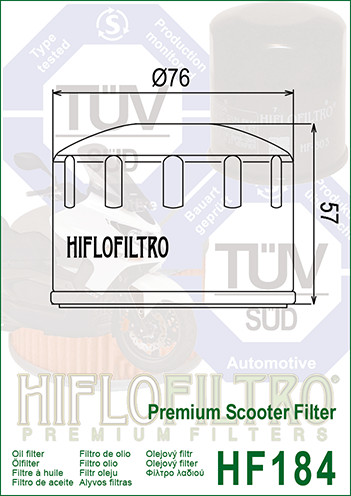 Filtro de óleo - HIFLO HF184