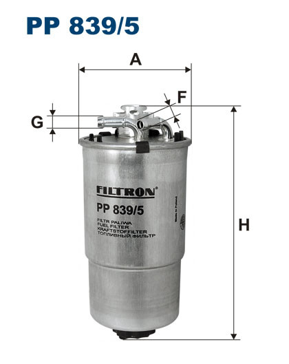FILTRON Filtro de Combustível PP839/5