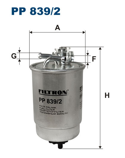 FILTRON Filtro de Combustível PP839/2