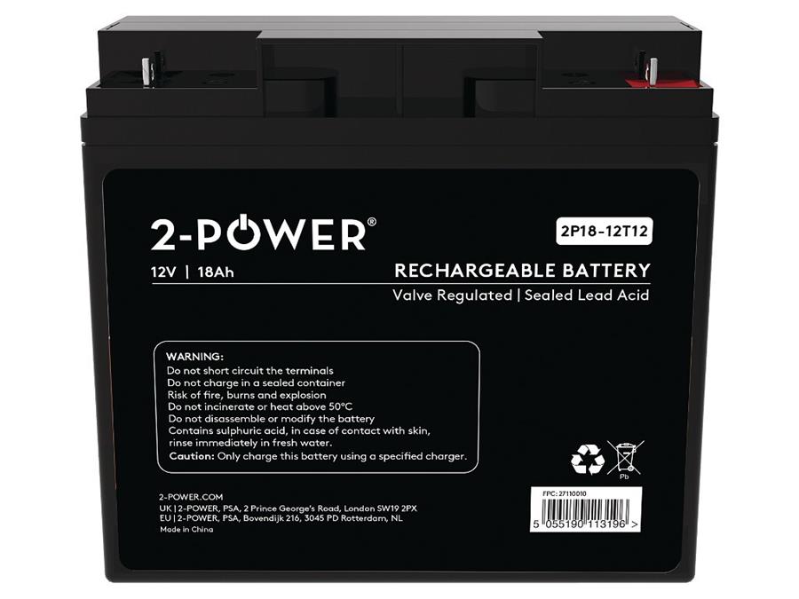 2-Power 12V 18Ah VRLA Battery
