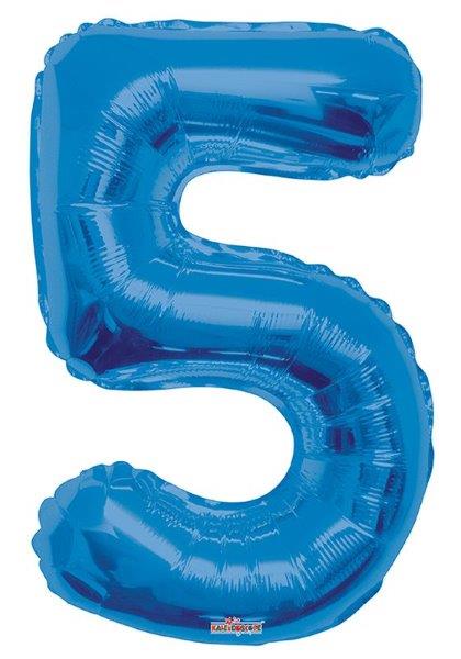 34" Foil Balloon nº 5 - Blue