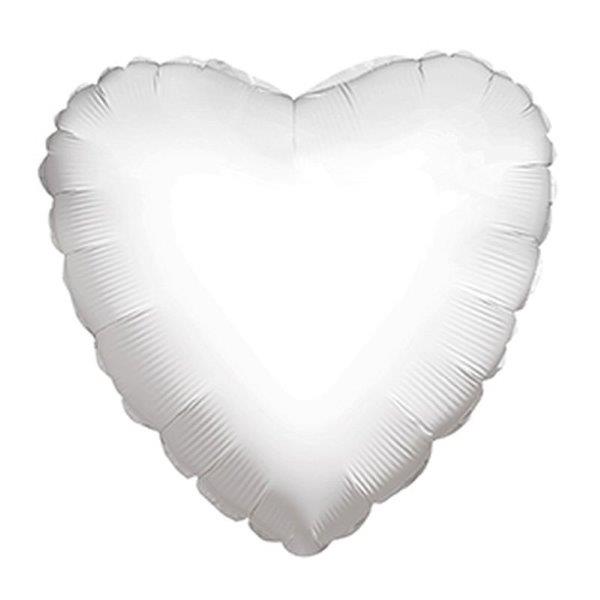 18" Heart Foil Balloon - White Kaleidoscope
