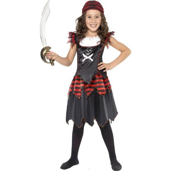Skull Girl Pirate Costume - Size S Smiffys