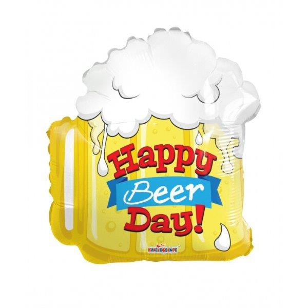 18" Happy Beer Day Foil Balloon Kaleidoscope