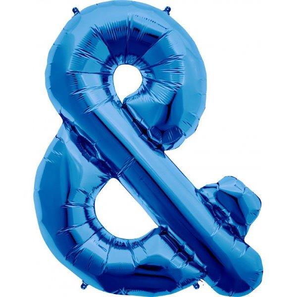 Foil Balloon 34" Symbol & - Blue