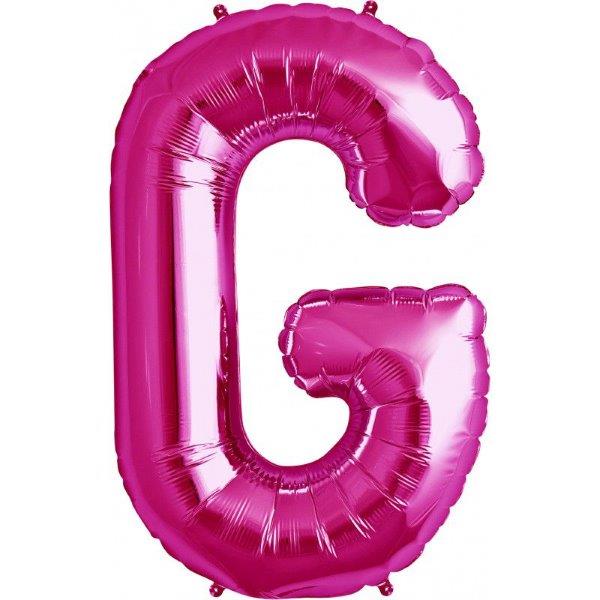 34" Letter G Foil Balloon - Pink NorthStar
