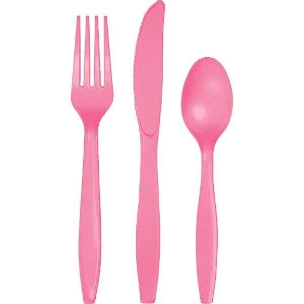 Plastic Cutlery Set - Pink Creative Converting