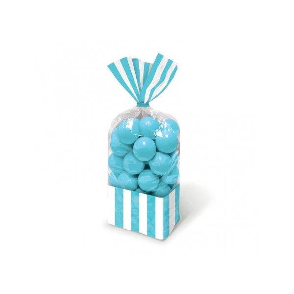 10 Candy Bags - Baby Blue Amscan