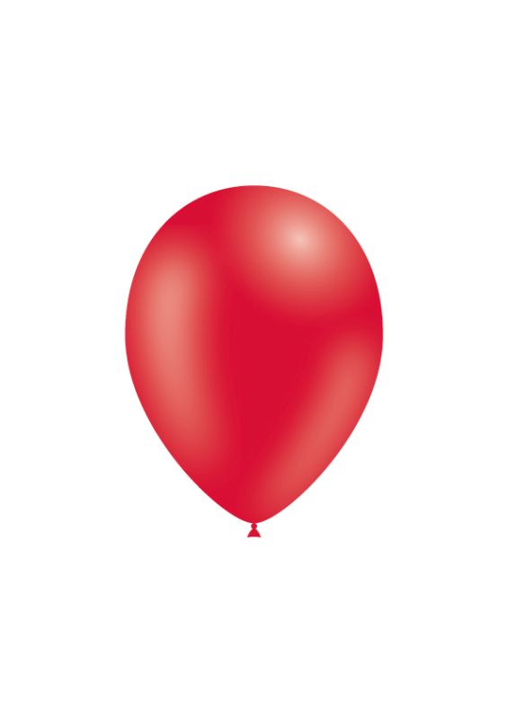 Saco de 100 Balões Pastel 14cm - Vermelho