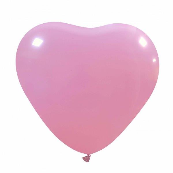 100 Heart Balloons 26 cm - Pink