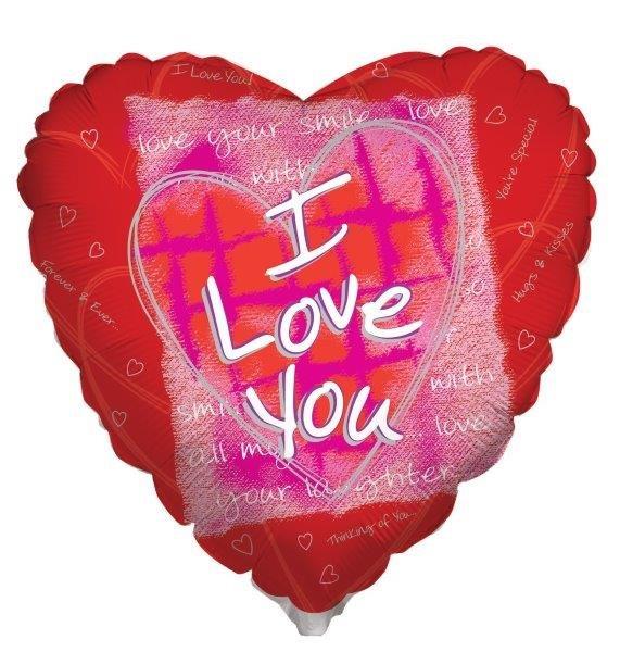 Foil Balloon 36" Heart"I Love You" Kaleidoscope