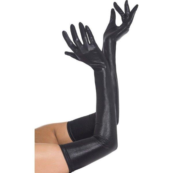 Long Gloves 52cm Shiny - Black