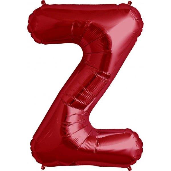 34" Letter Z Foil Balloon - Red NorthStar