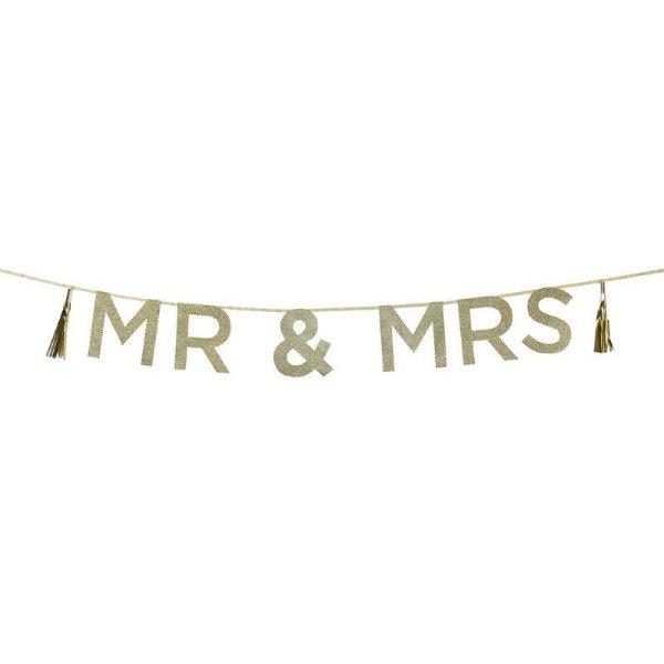 Mr&Mrs Glitter Wreath - 2m Talking Tables