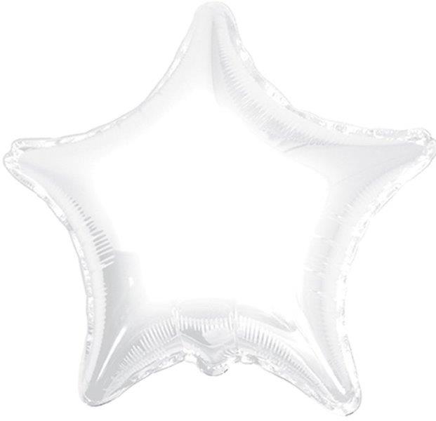 Balão Foil 18" Estrela - Branco Kaleidoscope