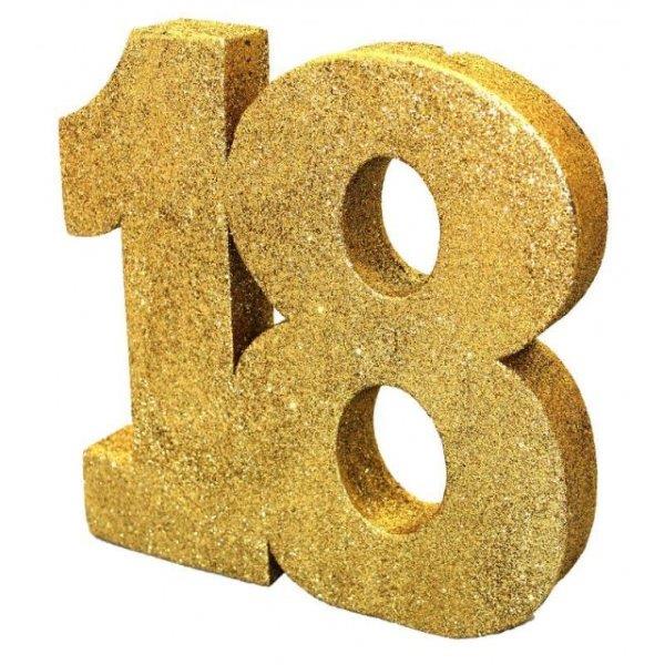 Glitter Gold Centerpiece - 18 Anniversary House