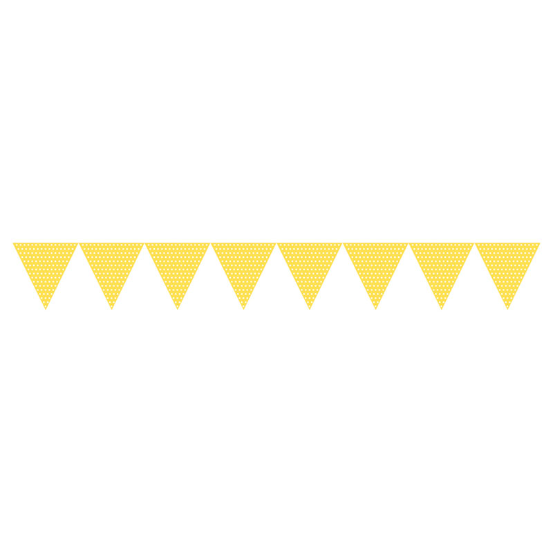 "Polka Dots" Wreath - Flags - Yellow Creative Converting