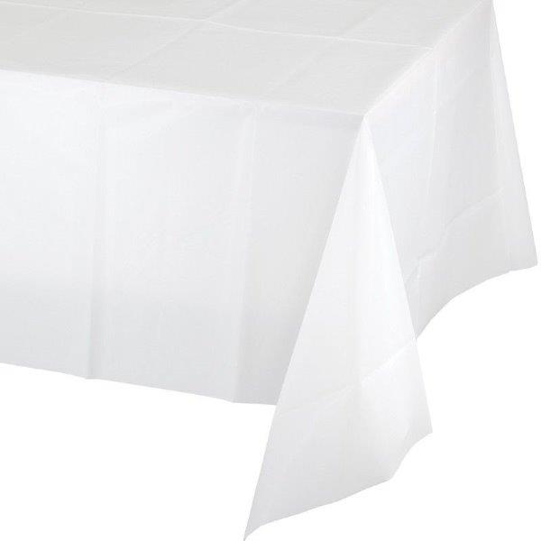 Plastic Tablecloth - White
