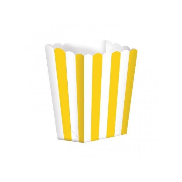Bags of Striped Popcorn - Yellow