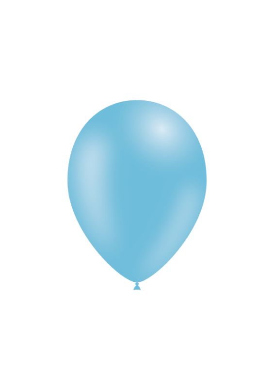 Bag of 100 Pastel Balloons 14 cm - Sky Blue