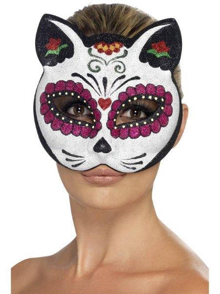 Sugar Skull Cat Mask