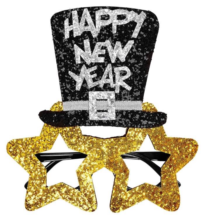 Happy New Year Gold Glasses Widmann