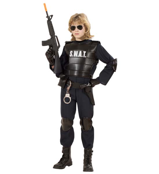 SWAT Agent Costume - Size 11-13 Years Widmann