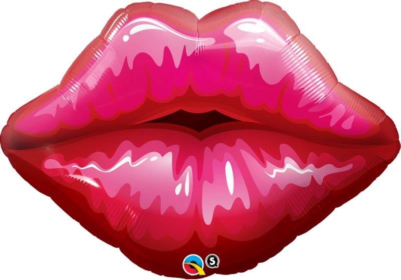 30" Red Lips Foil Balloon Qualatex