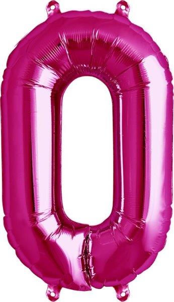 Balão Foil 16" nº 0 - Rosa