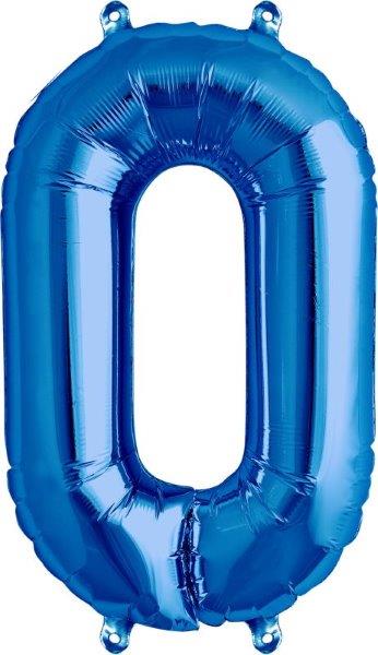 16" Foil Balloon nº 0 - Blue
