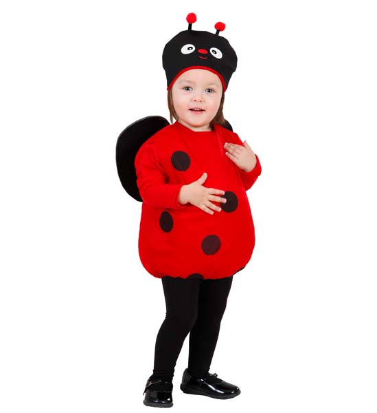 LadyBug Girl´s Costume - Size 1-3 Years Widmann
