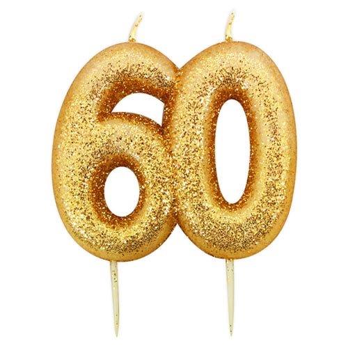 Glitter 60 Candle - Gold Anniversary House
