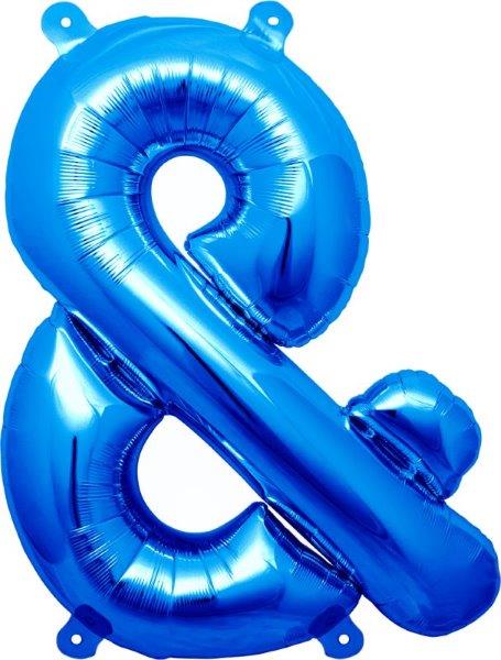 Balão Foil 16" Símbolo & - Azul
