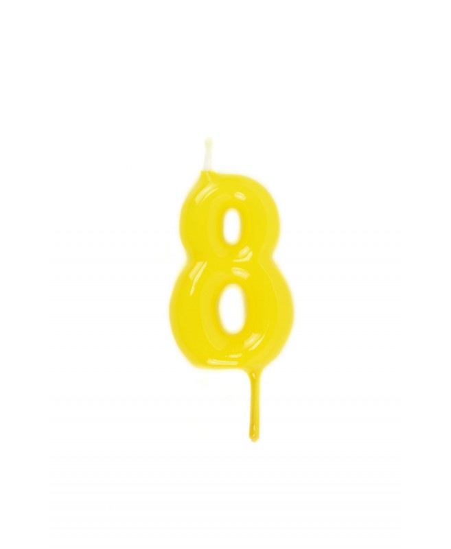 Vela 6cm nº8 - Amarelo VelasMasRoses