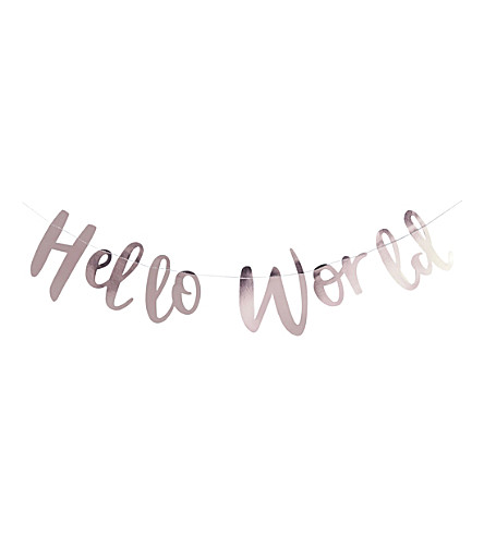 Hello World Wreath - Rose Gold