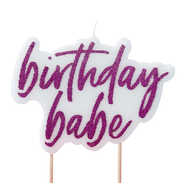 Birthday Babe Fuchsia Candle